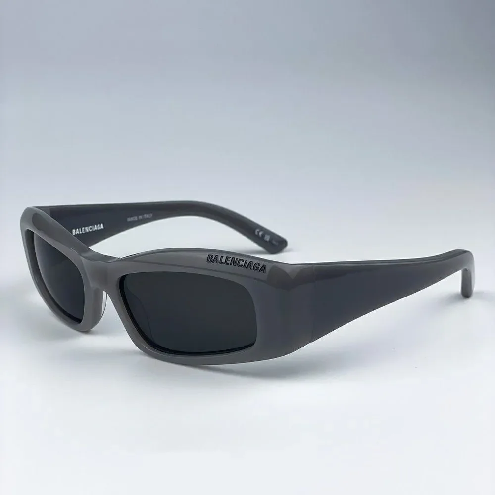 SALE! NEW Balenciaga BB0266S 003 Grey Rectangle Unisex Sunglasses